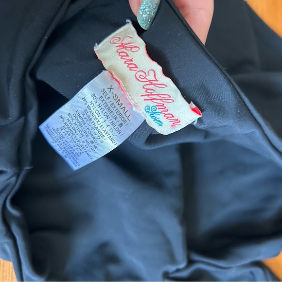 Mara Hoffman front twist one piece swimsuit black XS - Picture 6 of 6